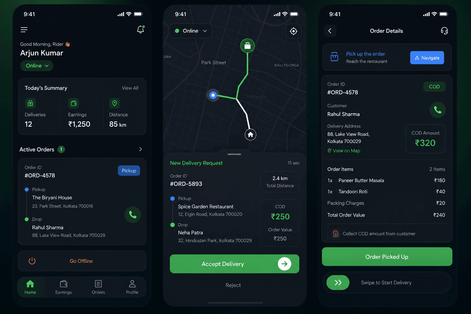 Rider Dashboard